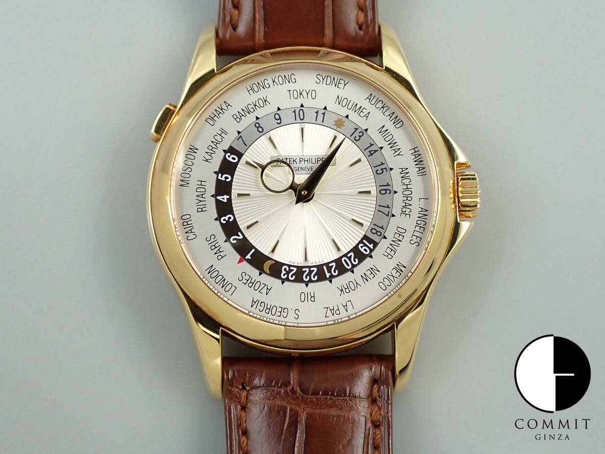 パテックフィリップ コンプリケーション ワールドタイム Ref.5130J-001 イエローゴールド シルバー文字盤