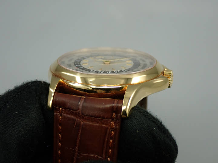 パテックフィリップ コンプリケーション ワールドタイム Ref.5130J-001 イエローゴールド シルバー文字盤