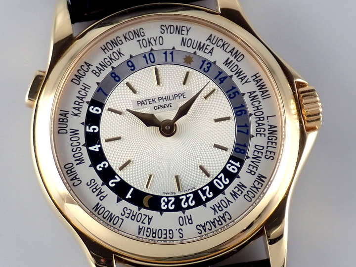 Patek Philippe World Time Ref.5110J-001 Guilloche/Silver Opaline Dial Used worldtime-32