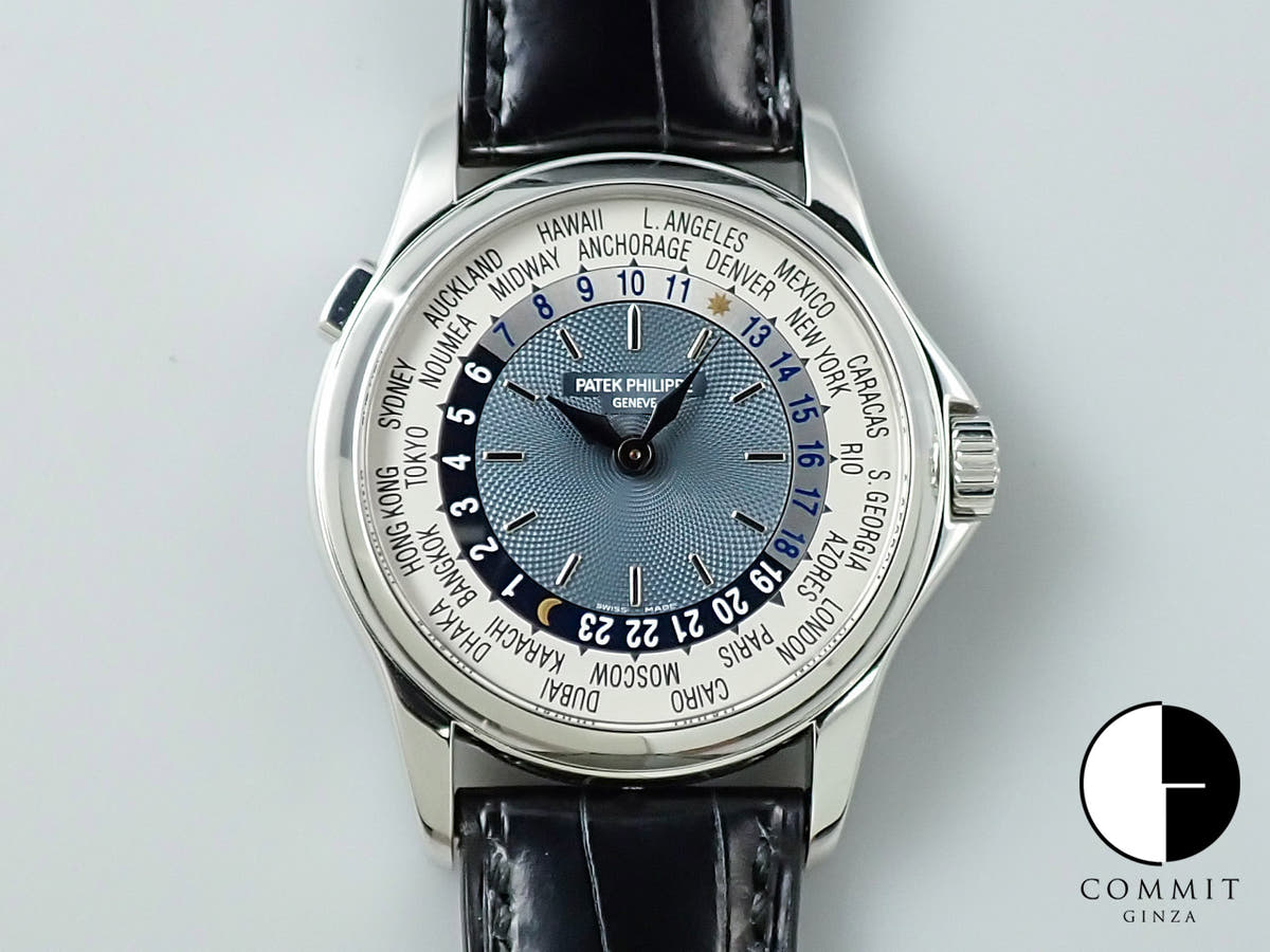 パテックフィリップ コンプリケーション ワールドタイム Ref.5110P-001 プラチナ ブルー文字盤