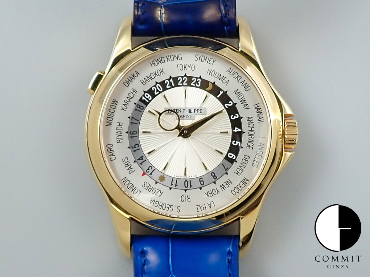 パテックフィリップ コンプリケーション ワールドタイム Ref.5130J-001 イエローゴールド シルバー文字盤