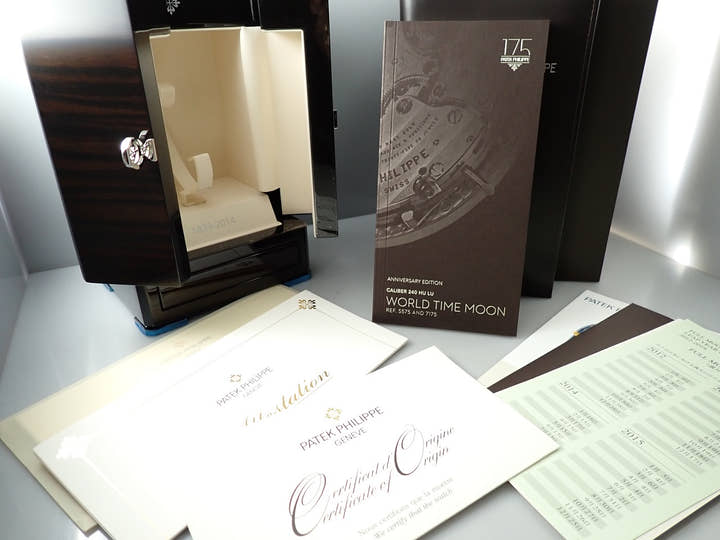 パテックフィリップ コンプリケーション ワールドタイム ムーンフェイズ Ref.5575G-001 ホワイトゴールド ブラック文字盤