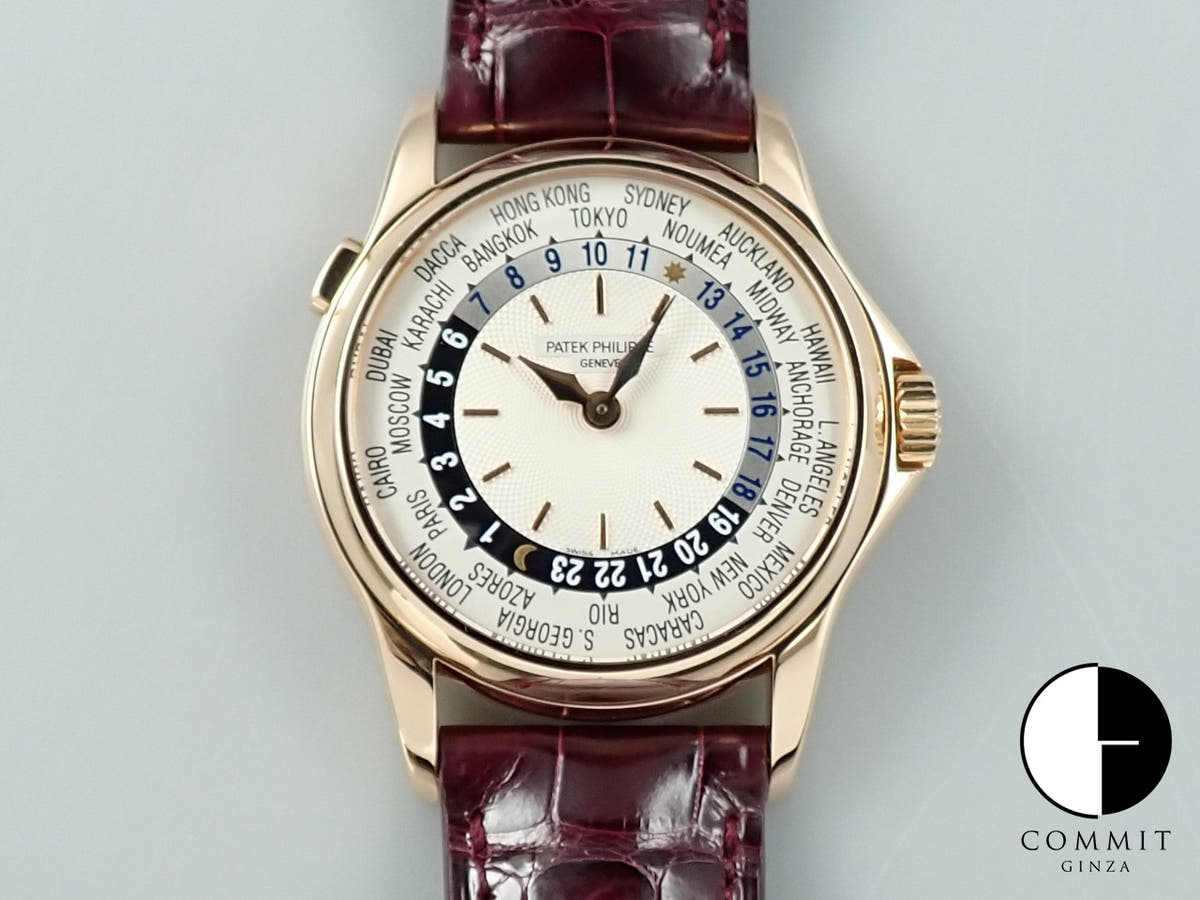 パテックフィリップ コンプリケーション ワールドタイム Ref.5110R-001 ローズゴールド シルバー文字盤