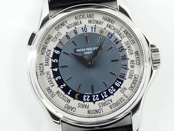 パテックフィリップ コンプリケーション ワールドタイム Ref.5110P-001 プラチナ ブルー文字盤
