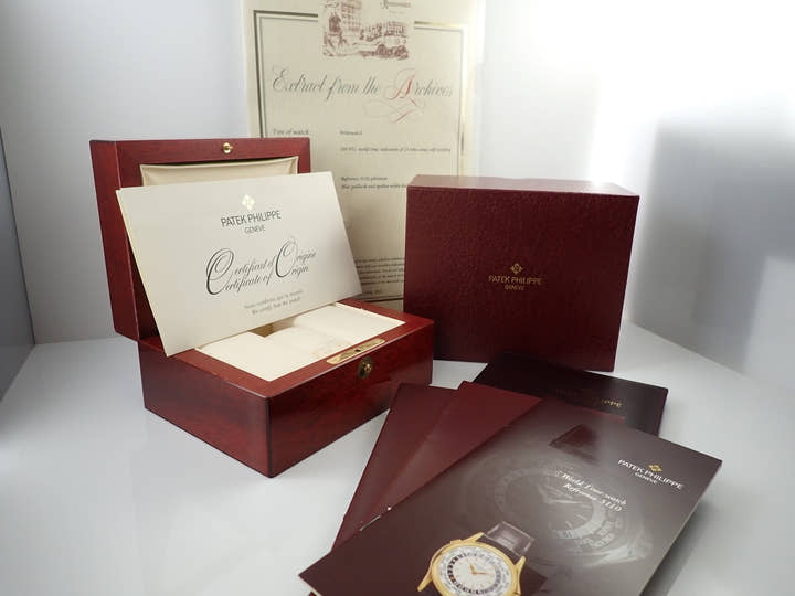 パテックフィリップ コンプリケーション ワールドタイム Ref.5110P-001 プラチナ ブルー文字盤