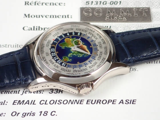 Patek Philippe World Time Ref.5131G Cloisonné enamel dial Unused worldtime-8