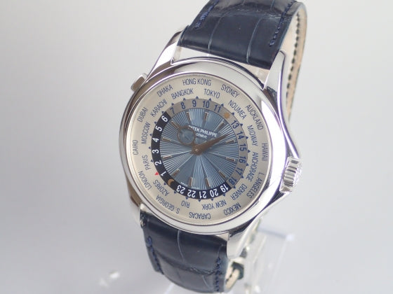 パテックフィリップ ワールドタイム Ref.5130P ブルーソレイユ文字盤 中古 worldtime