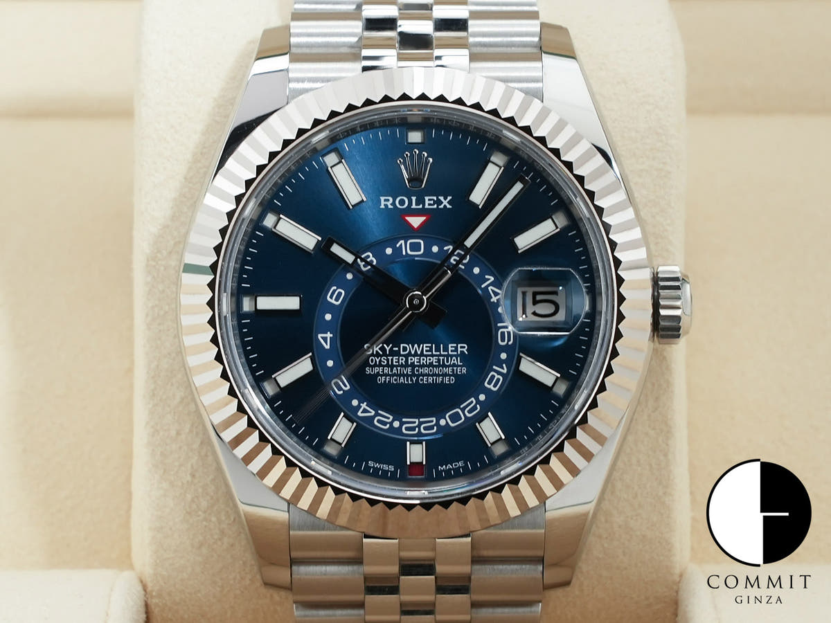 ロレックス スカイドゥエラー Ref.336934 ステンレススチール/ホワイトゴールド ブルー文字盤 ジュビリーブレスレット 未使用 ws4rwrz8