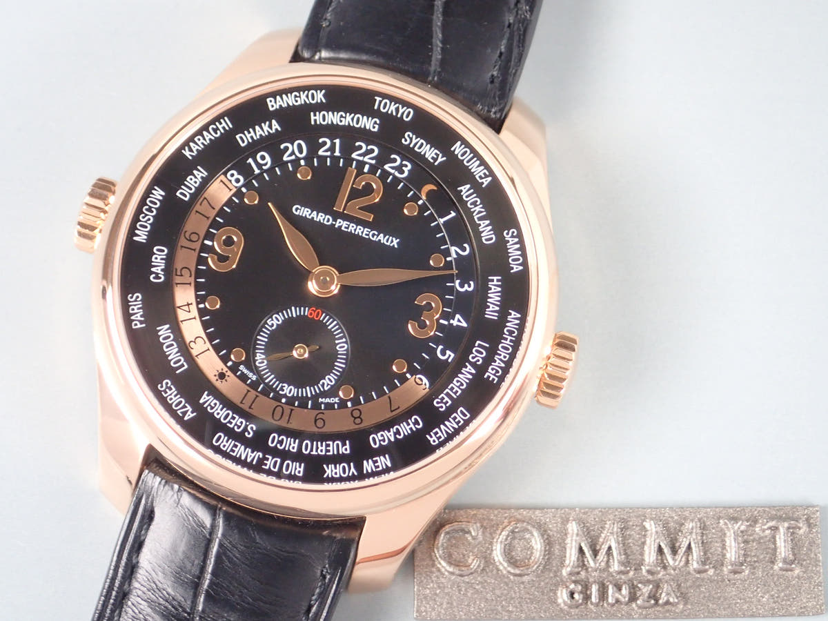 ジラールペルゴ ww.tc Ref.49865-52-651-BA6A ブラック文字盤 中古 ww-tc