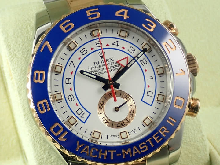 ロレックス ヨットマスターII Ref.116681 ステンレススチール/エバーローズゴールド ホワイト文字盤