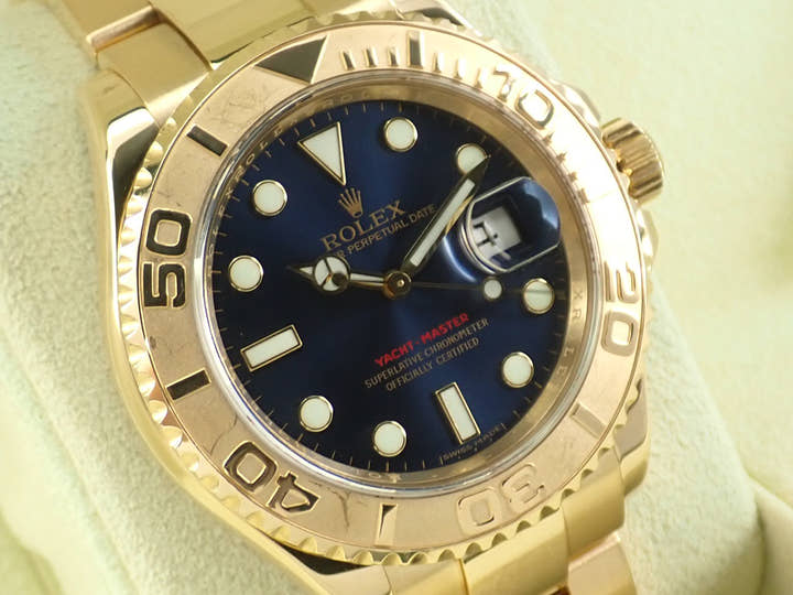 ロレックス ヨットマスター40 Ref.16628 イエローゴールド ブルー文字盤