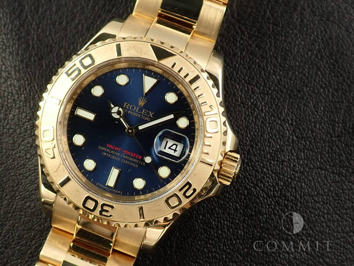 ロレックス ヨットマスター40 Ref.16628 イエローゴールド ブルー文字盤