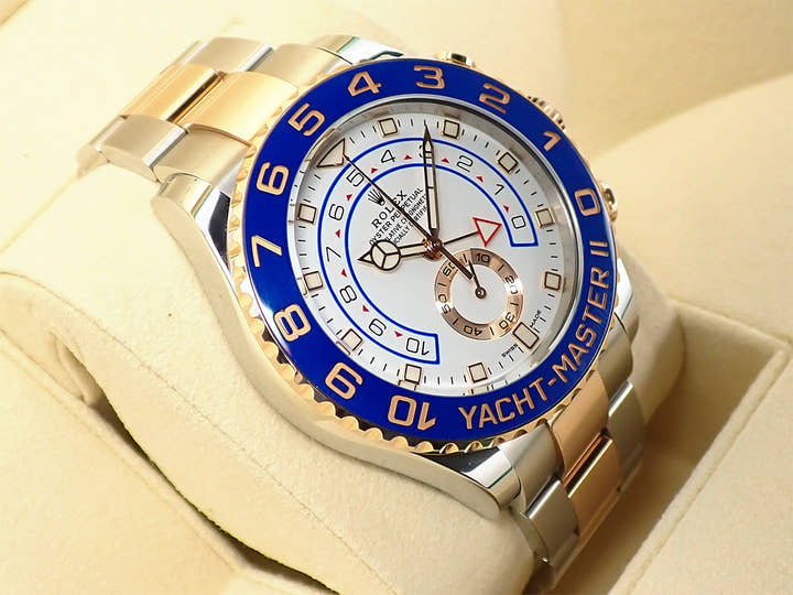 ロレックス ヨットマスターII Ref.116681 ステンレススチール/エバーローズゴールド ホワイト文字盤