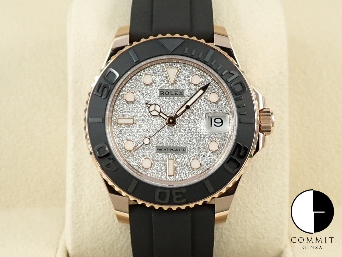 ロレックス ヨットマスター37 Ref.268655 エバーローズゴールド パヴェダイヤモンド文字盤