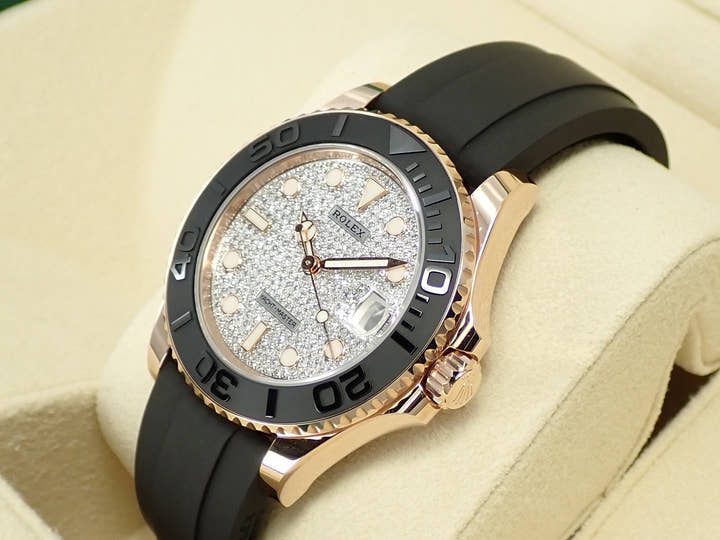 ロレックス ヨットマスター37 Ref.268655 エバーローズゴールド パヴェダイヤモンド文字盤