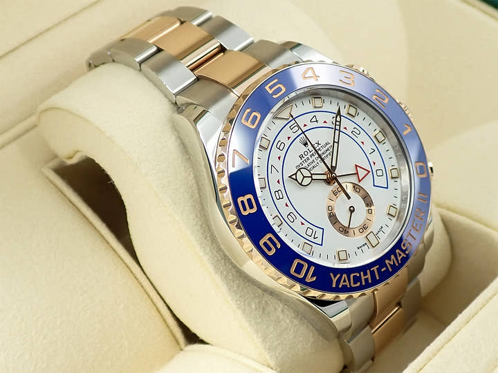 ロレックス ヨットマスターII Ref.116681 ステンレススチール/エバーローズゴールド ホワイト文字盤