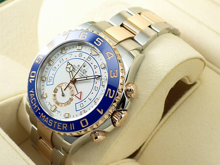 ロレックス ヨットマスターII Ref.116681 ステンレススチール/エバーローズゴールド ホワイト文字盤