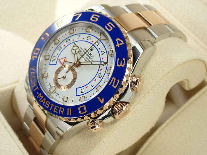 ロレックス ヨットマスターII Ref.116681 ステンレススチール/エバーローズゴールド ホワイト文字盤