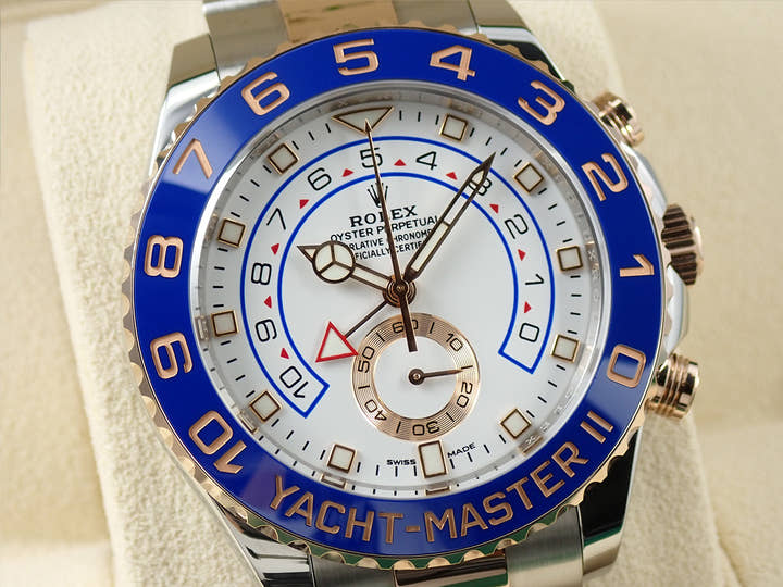 ロレックス ヨットマスターII Ref.116681 ステンレススチール/エバーローズゴールド ホワイト文字盤