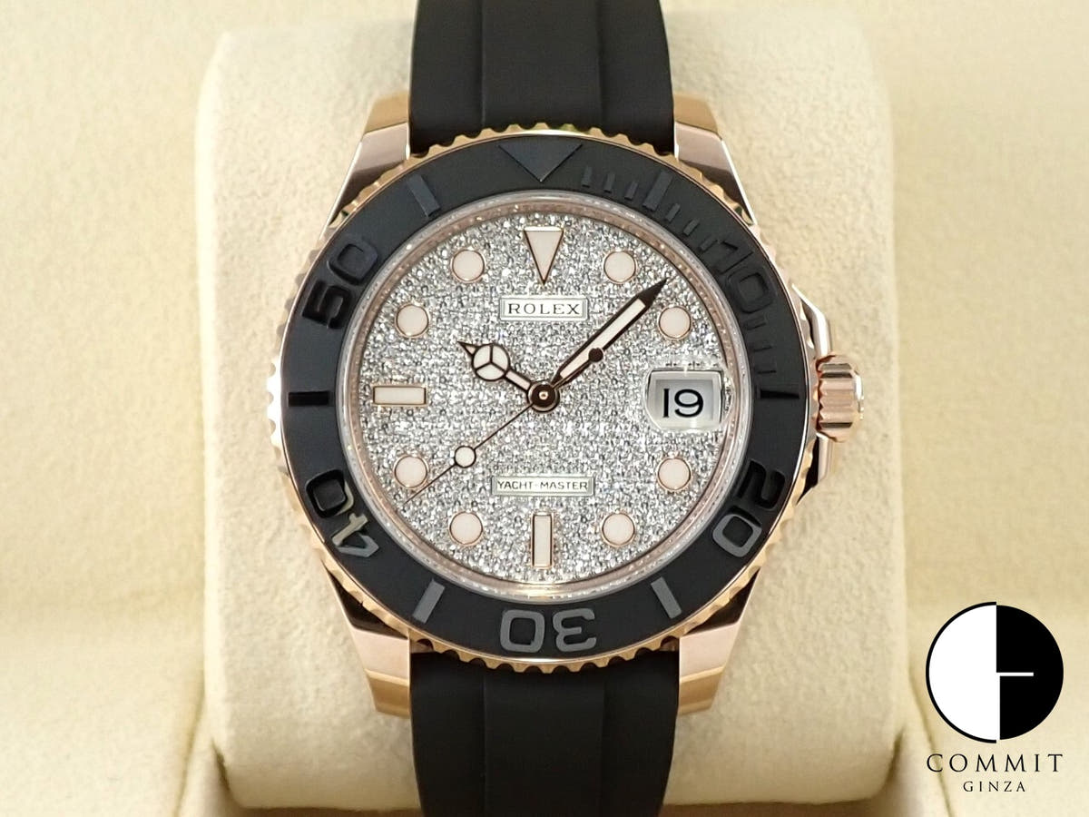 ロレックス ヨットマスター37 Ref.268655 エバーローズゴールド パヴェダイヤモンド文字盤
