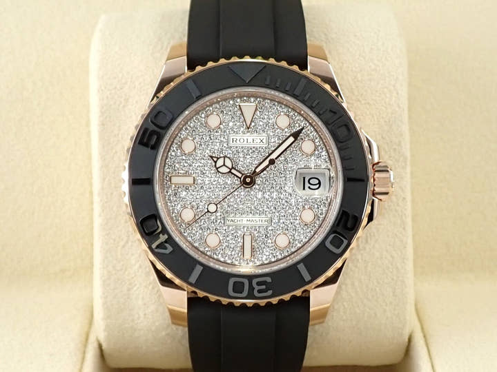 ロレックス ヨットマスター37 Ref.268655 エバーローズゴールド パヴェダイヤモンド文字盤