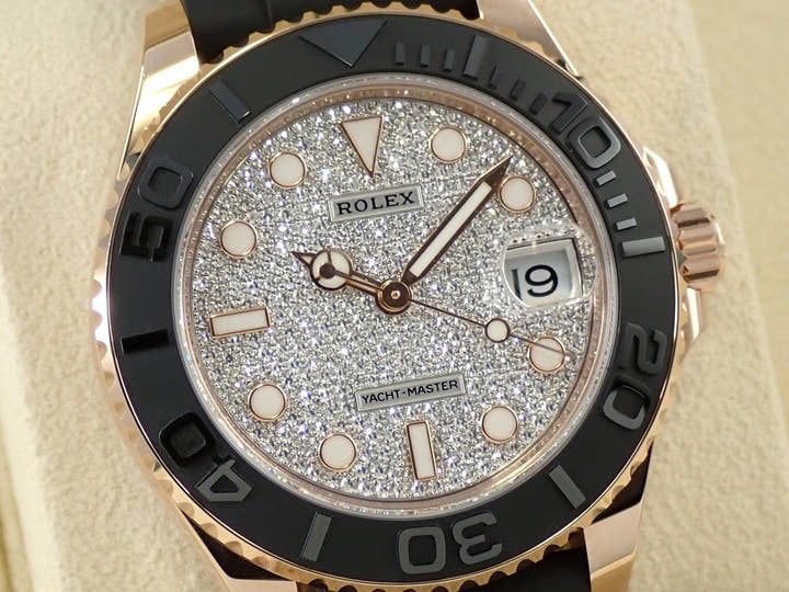 ロレックス ヨットマスター37 Ref.268655 エバーローズゴールド パヴェダイヤモンド文字盤
