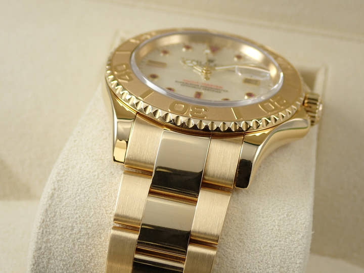 ロレックス ヨットマスター Ref.16628NGR イエローゴールド シェルx11Pルビー文字盤