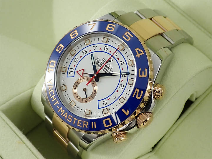 ロレックス ヨットマスターII Ref.116681 ステンレススチール/エバーローズゴールド ホワイト文字盤