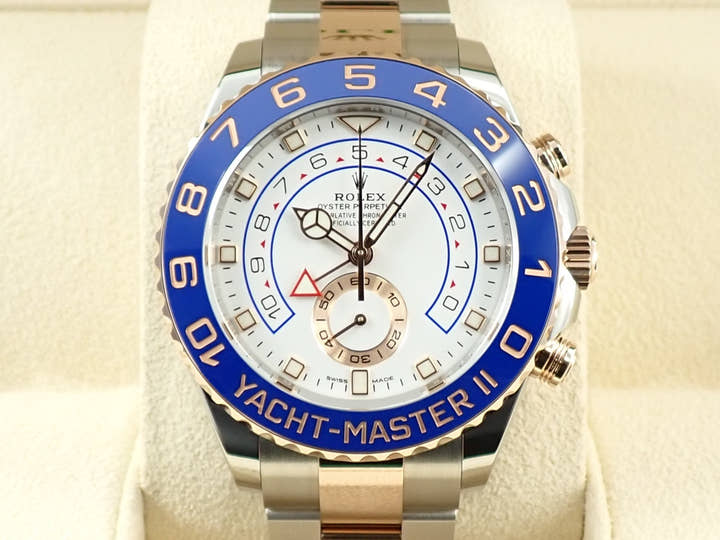 ロレックス ヨットマスターII Ref.116681 ステンレススチール/エバーローズゴールド ホワイト文字盤