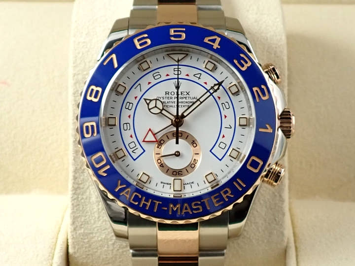 ロレックス ヨットマスターII Ref.116681 ステンレススチール/エバーローズゴールド ホワイト文字盤