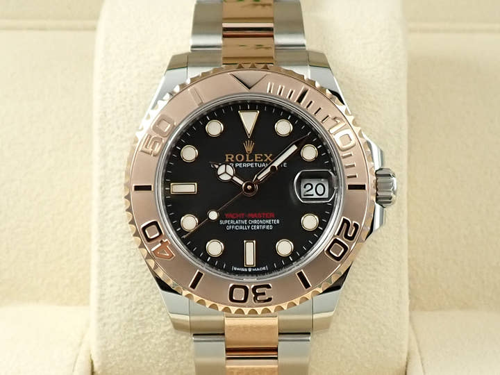 ロレックス ヨットマスター37 Ref.268621 ステンレススチール/エバーローズゴールド ブラック文字盤