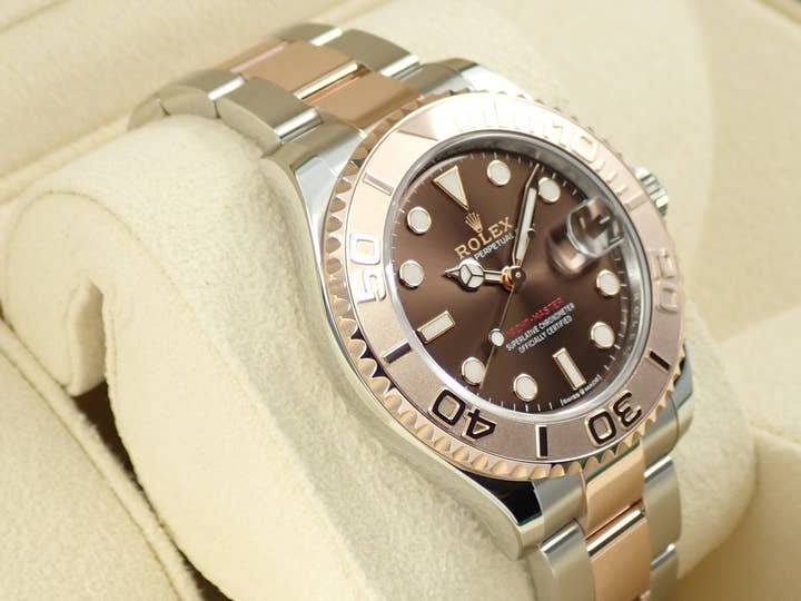 ロレックス ヨットマスター37 Ref.268621 ステンレススチール/エバーローズゴールド チョコレート文字盤 美品 2J08A89K