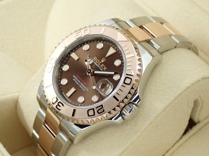 ロレックス ヨットマスター37 Ref.268621 ステンレススチール/エバーローズゴールド チョコレート文字盤 美品 2J08A89K