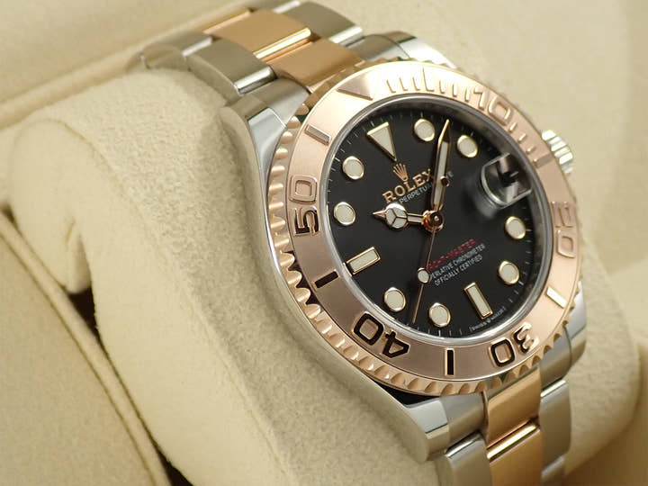 ロレックス ヨットマスター37 Ref.268621 ステンレススチール/エバーローズゴールド ブラック文字盤