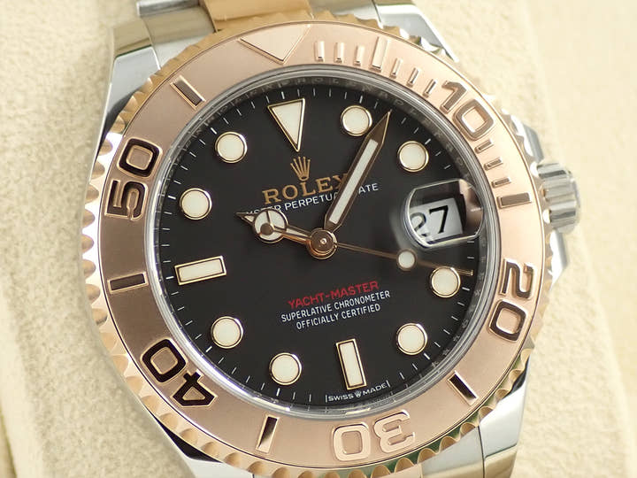 ロレックス ヨットマスター37 Ref.268621 ステンレススチール/エバーローズゴールド ブラック文字盤