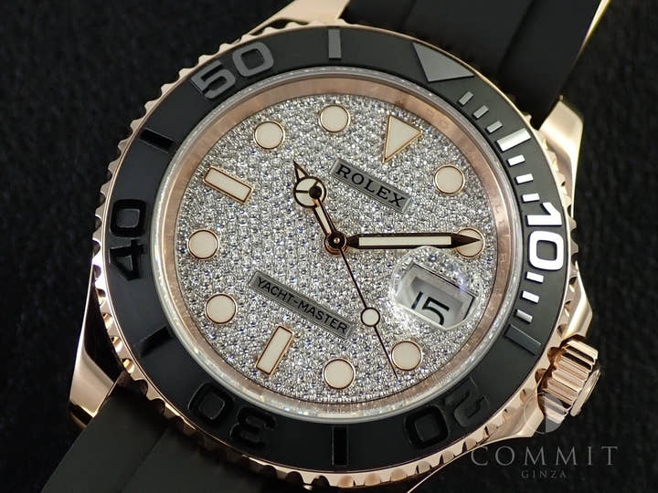 ロレックス ヨットマスター40 Ref.116655 エバーローズゴールド パヴェダイヤ文字盤