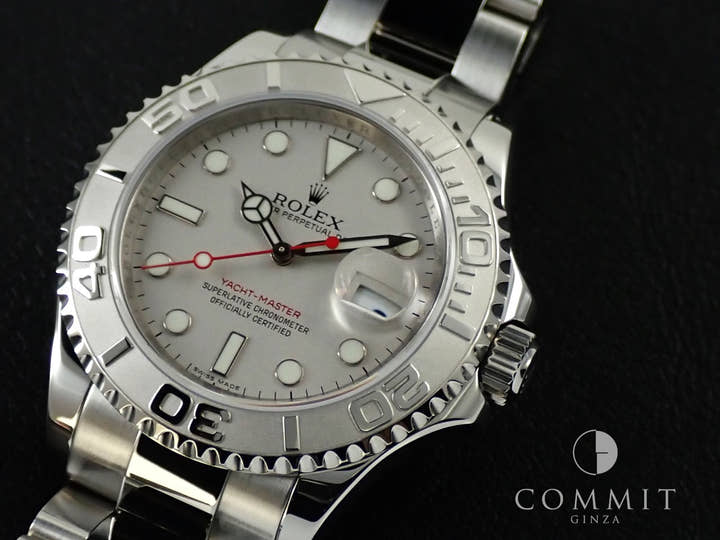 ロレックス ヨットマスター40 Ref.16622 ステンレススチール/プラチナ ロレジウム文字盤 美品 PR9U5417