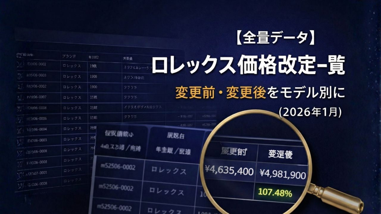 第56回【保存版】 高級腕時計トレンド2026年1月 | ロレックス価格改定一覧