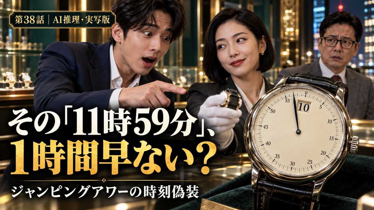 【AI推理漫画・実写版】第38話：午前零時、数字だけが一瞬で飛んだのはなぜ？〜ジャンピングアワーが暴く「一時間まるごと早退問題」〜
