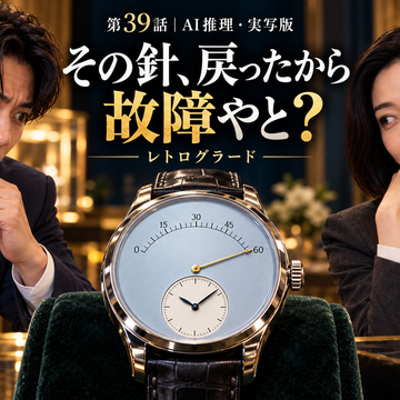 【AI推理漫画・実写版】第39話：その針、戻ったから故障やと？〜レトログラードが暴く「秒針のUターン詐欺」〜