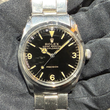 No. 2299 ~ Top-level gloss! Introducing the Rolex Boys Explorer! 5500 Jet Black Mirror 1968 All Tritium!