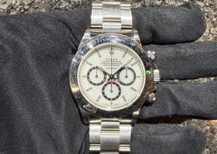 No. 2531 - A gem of a masterpiece! Introducing the stunningly transparent Rolex Daytona 16520 MK1 R9, porcelain dial, all tritium!