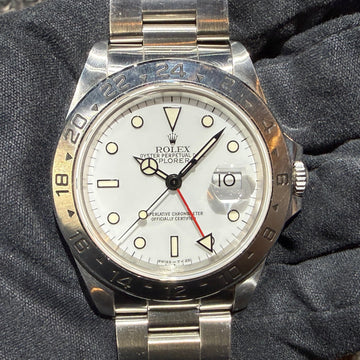 第２３０１回～  陶器のような美しいグレーダイヤル×レモンイエローの焼けが魅力！エクスプローラーII 16570 白文字 X5番 良個体 オールトリチウムのご紹介！！