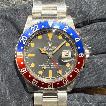 第２３４０回  パンプキンダイヤルとバキバキケースが魅力！ロレックス GMTマスター 1675 MK4 オールトリチウム 優良個体のご紹介！