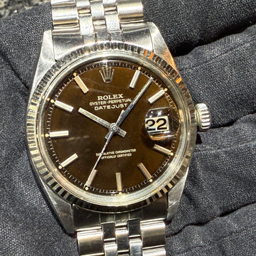 No. 2139 ~ Unique aging! Glossy tropical mirror now in stock!! Introducing the Datejust 1601 1966 all-tritium!