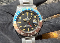 第２１７８回～ 絶妙褪色インサート＆綺麗なダイヤル＆肉厚ケースが魅力！GMTマスター 1675 MK2 71-72年 良個体のご紹介！