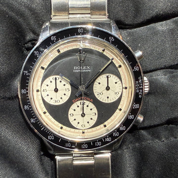 No. 2211 - Rare! Black pole in stock! Introducing the first generation manual winding Daytona Ref. 6241 1970 all tritium!