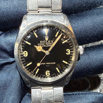 第２２３０回～ビカビカミラー入荷！希少種ボーイズ エクスプローラー！！ ロレックス 5500 アンダーライン/ダブルT＜25 64年 オールトリチウムのご紹介！