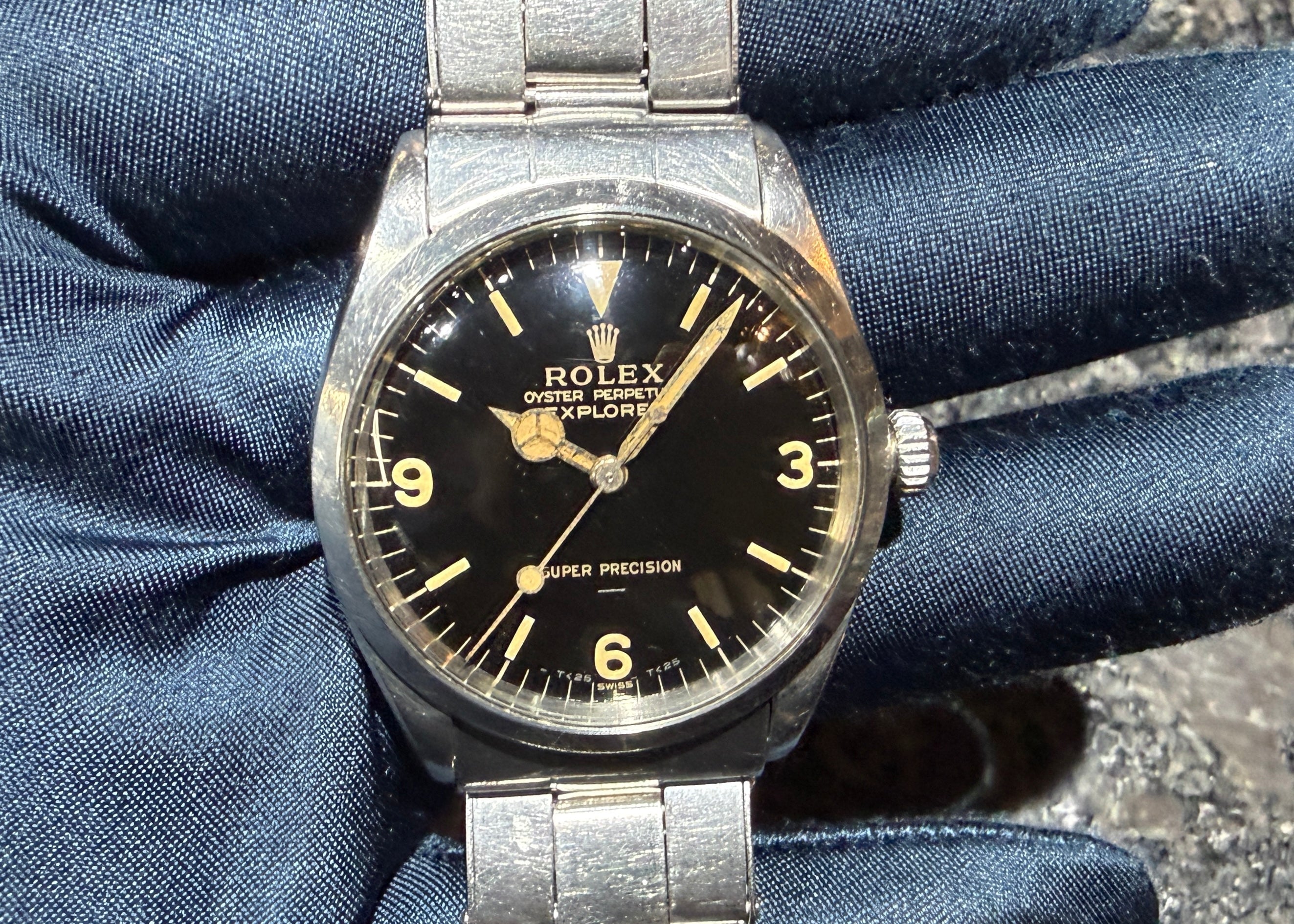 第２２３０回～ビカビカミラー入荷！希少種ボーイズ エクスプローラー！！ ロレックス 5500 アンダーライン/ダブルT＜25 64年 オールトリチウムのご紹介！