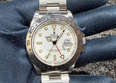 Introducing the 2243rd issue: a recommended semi-vintage model! Fried egg! Pumpkin! Rolex Explorer II 16550 R7 with white lettering, in excellent condition, all tritium!